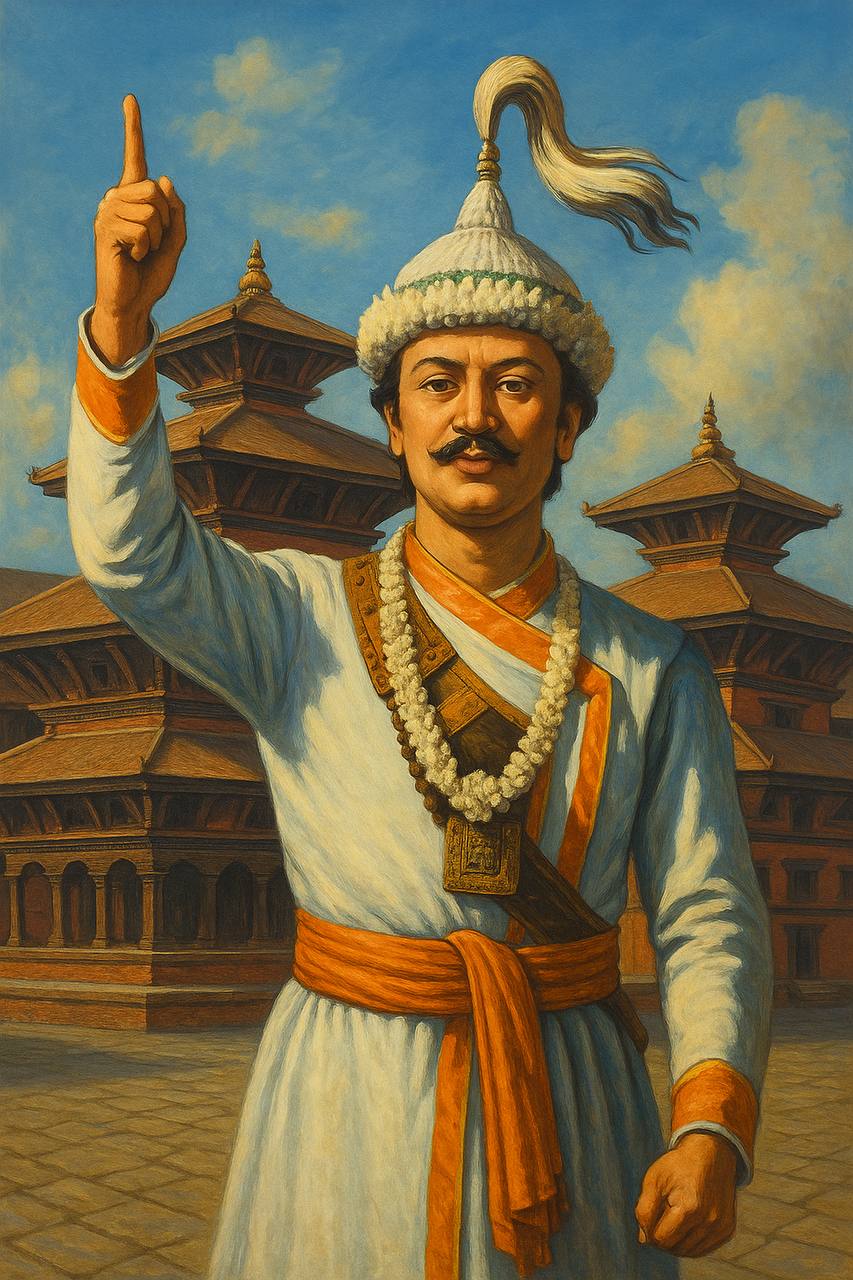 King with Traditional Temples